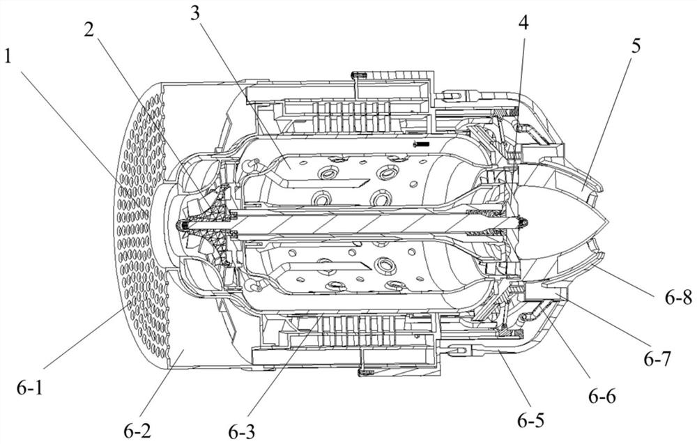 Water-absorbing, range-extending, energy-saving and emission-reducing green aero-engine