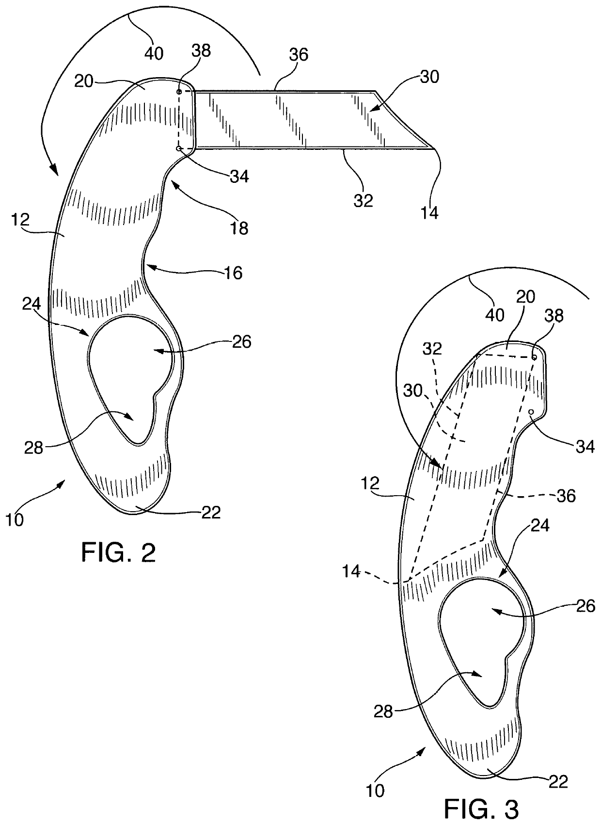 Self-retaining inverted grip knife