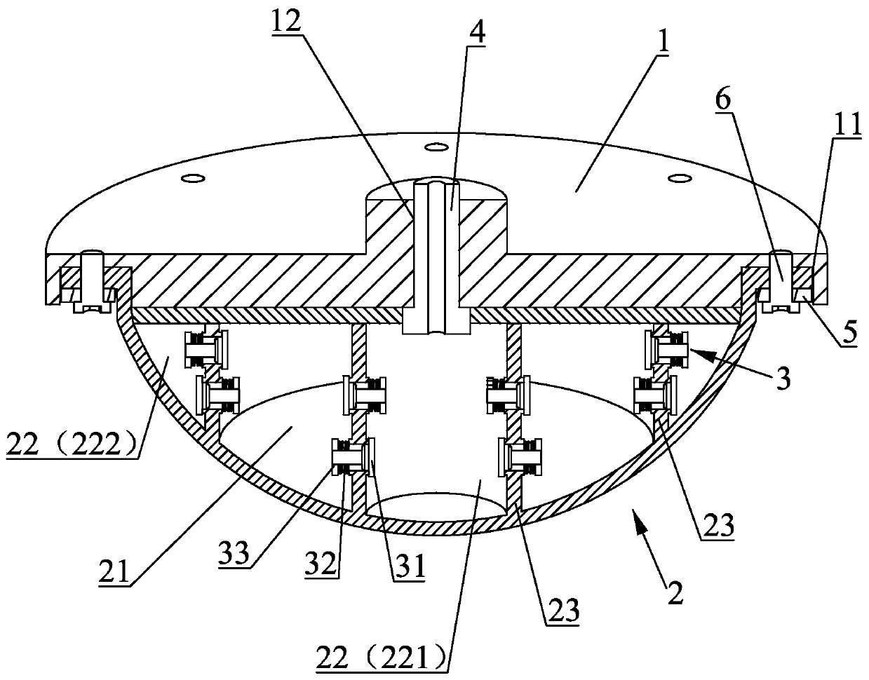 Airbag polishing head with self-adjusting air pressure