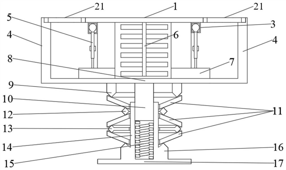 A three-dimensional vibration isolation device