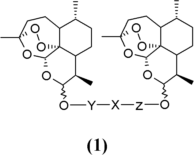 Nitrogen-atom-containing arteannuin dimers, and preparation method and application thereof