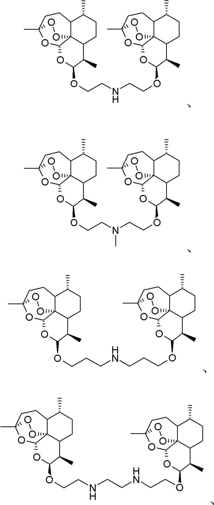 Nitrogen-atom-containing arteannuin dimers, and preparation method and application thereof