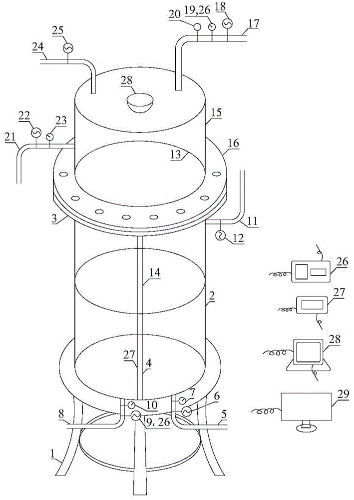 Flexible impervious body joint structure hydraulic dynamic tester and test method