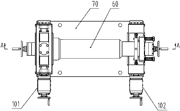 Heavy-loaded precise centering adjustment device for thick pinhole collimator