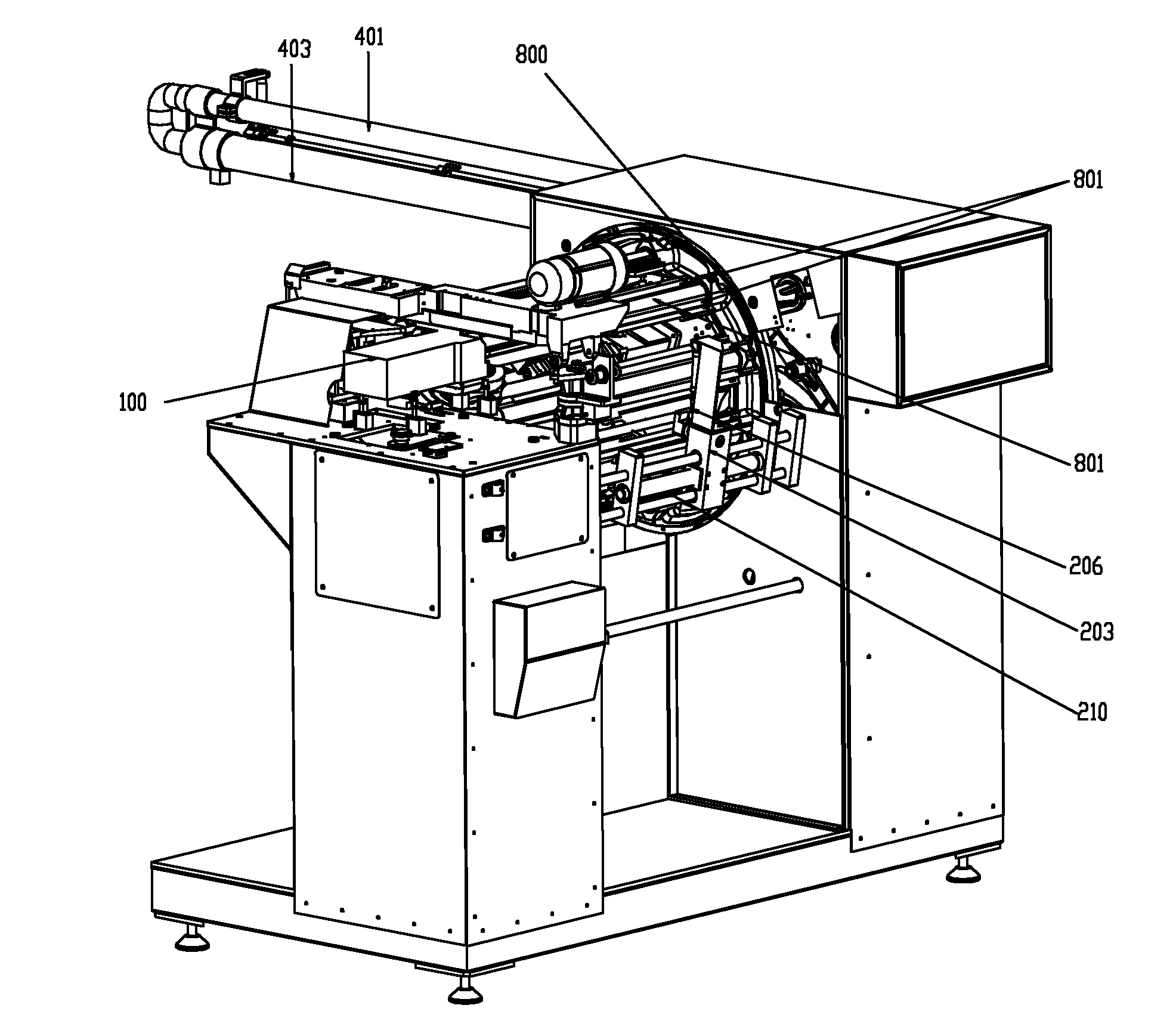 Automatic butend sewing and crotch shearing combination machine