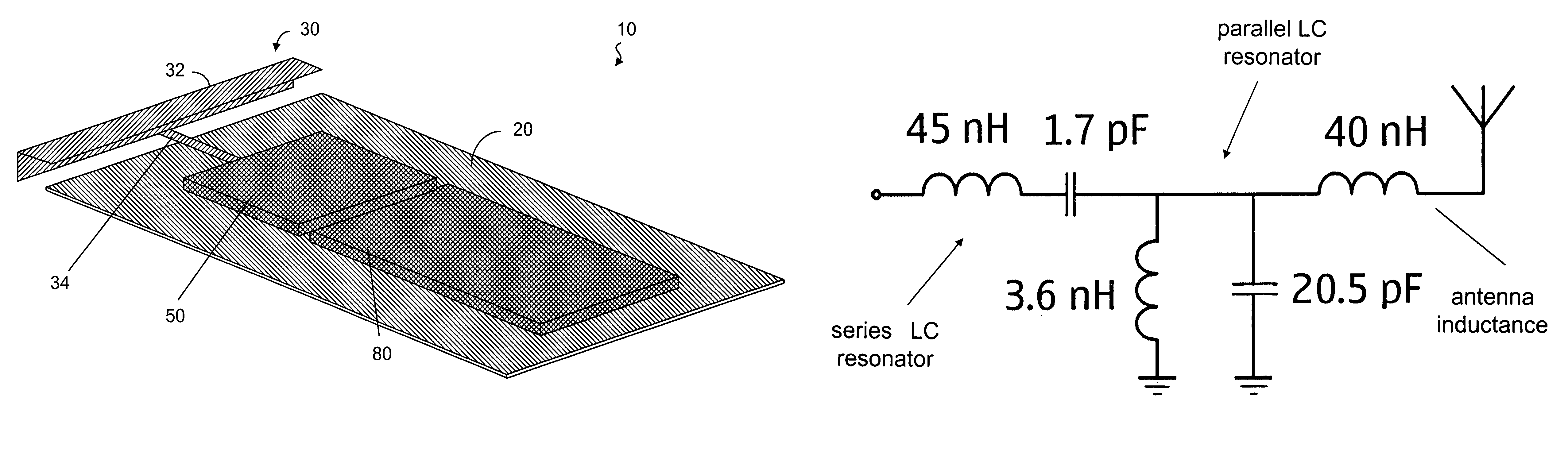 Internal digital TV antennas for hand-held telecommunications device