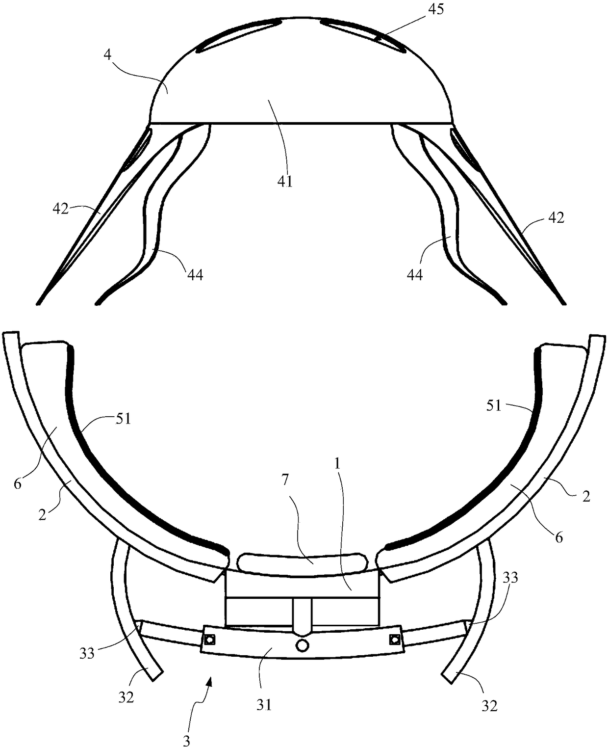 Head fixing device for PET (positron emission tomography) examination