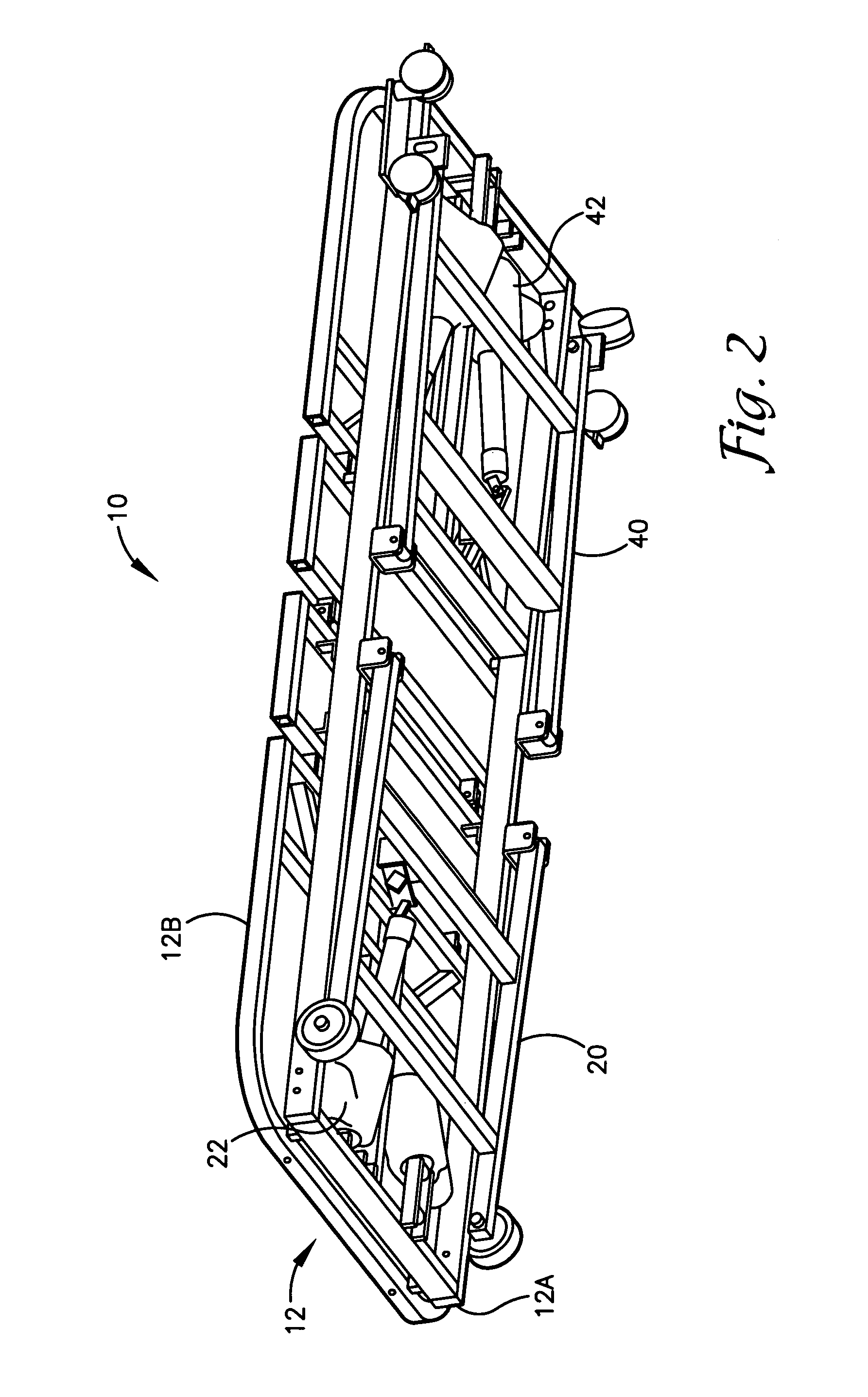 Low profile hospital bed