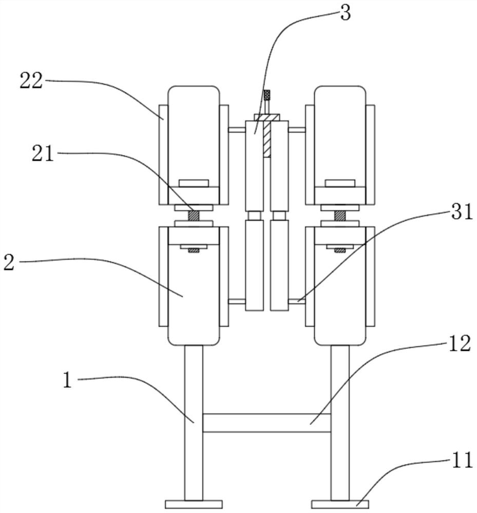 Sectioning device for mounting photoelectric combination cable