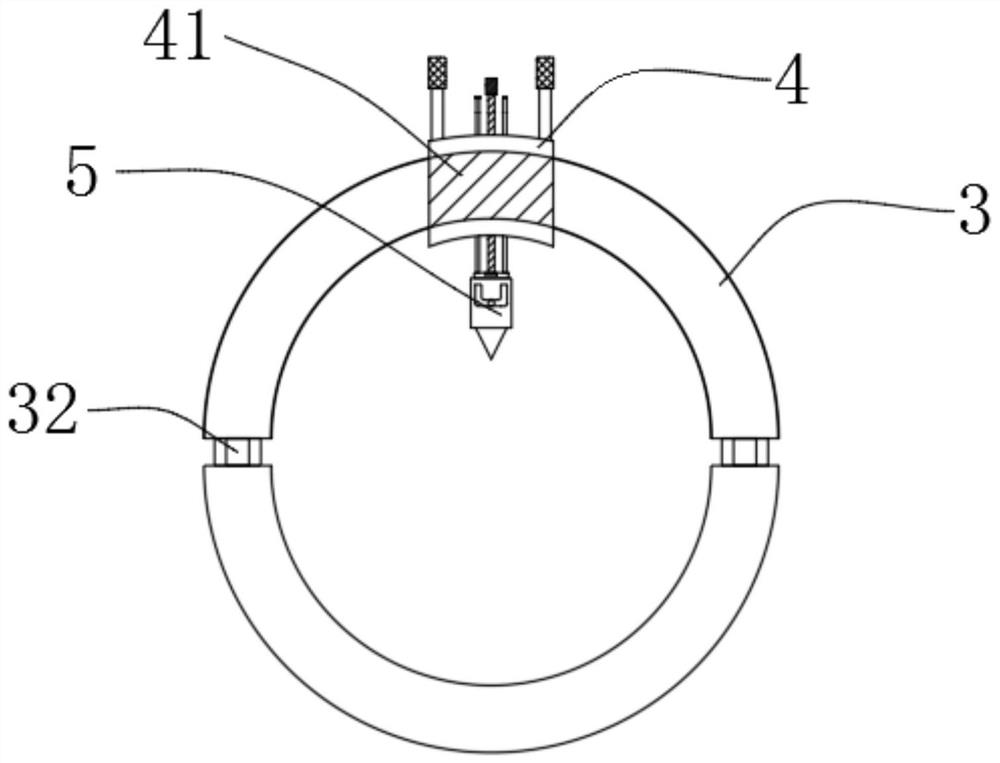 Sectioning device for mounting photoelectric combination cable