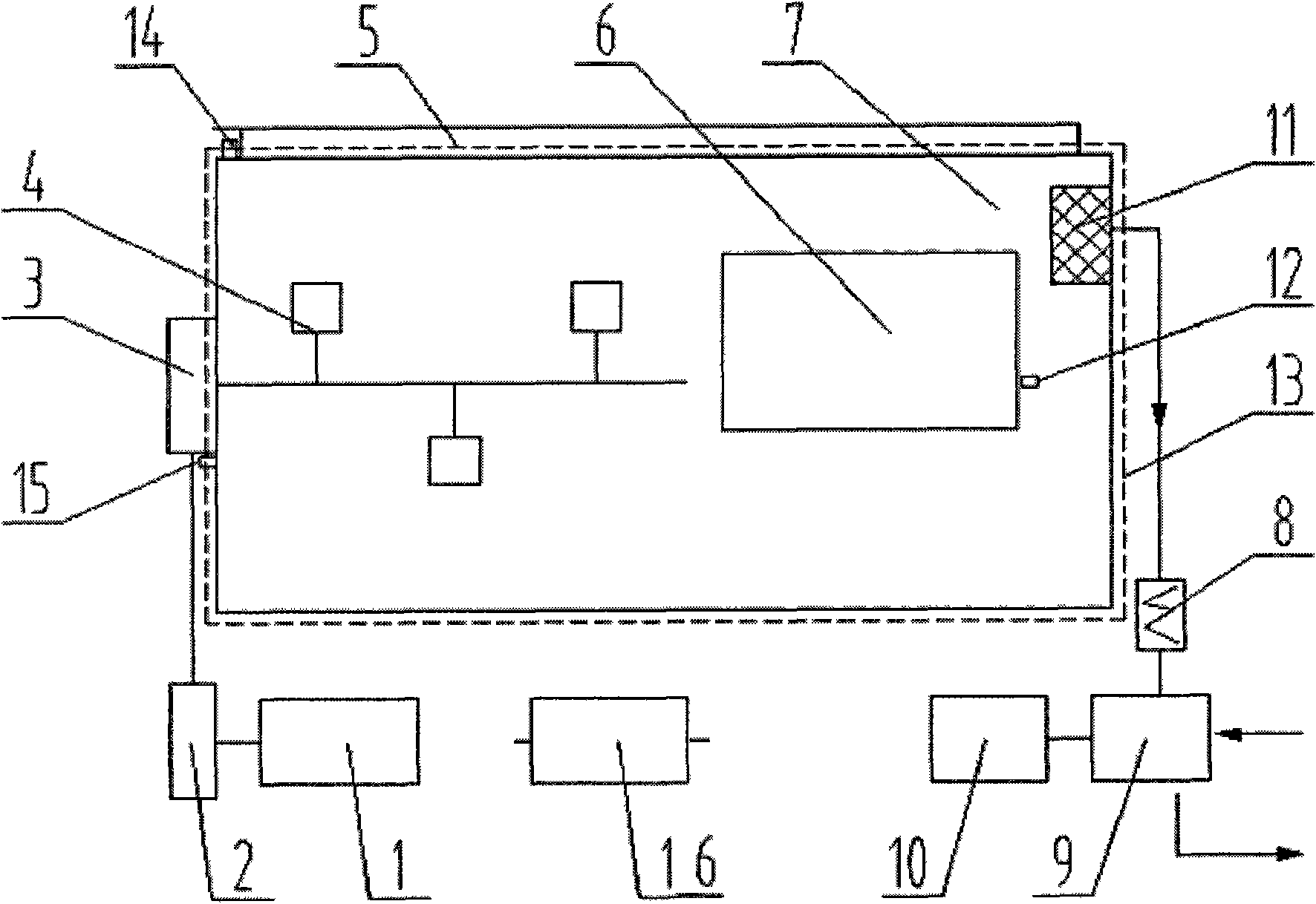 Refuse disposal system for marine galley and disposal method thereof