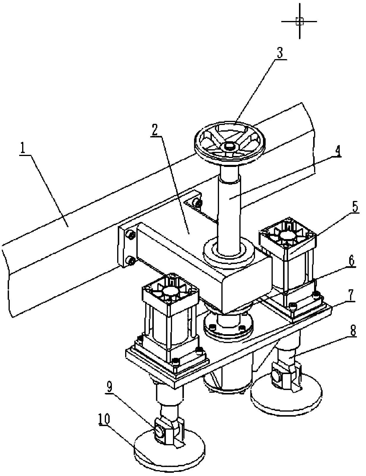 Switchboard supporting structure for corrugated pipe forming machine