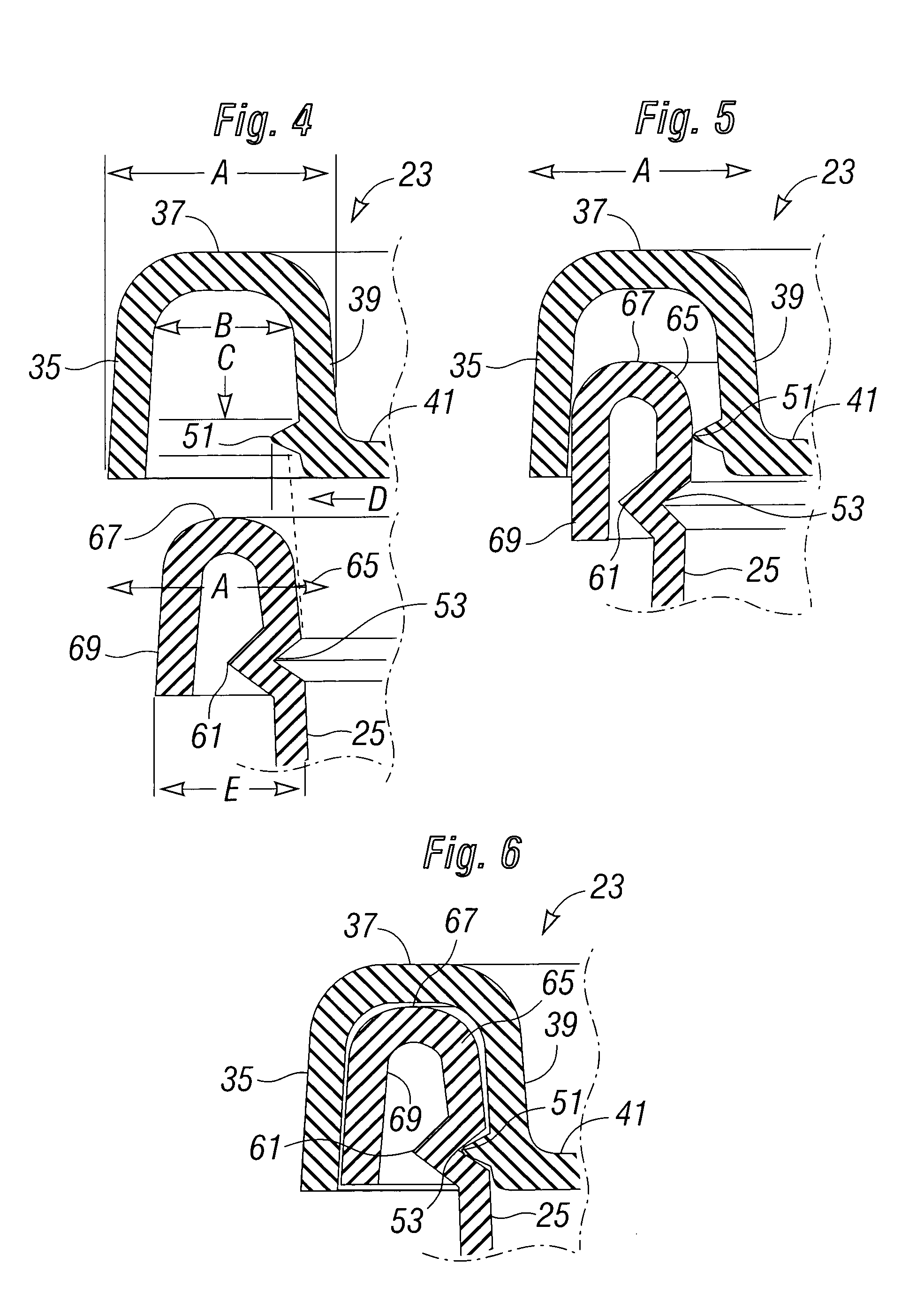 Container positive snap seal