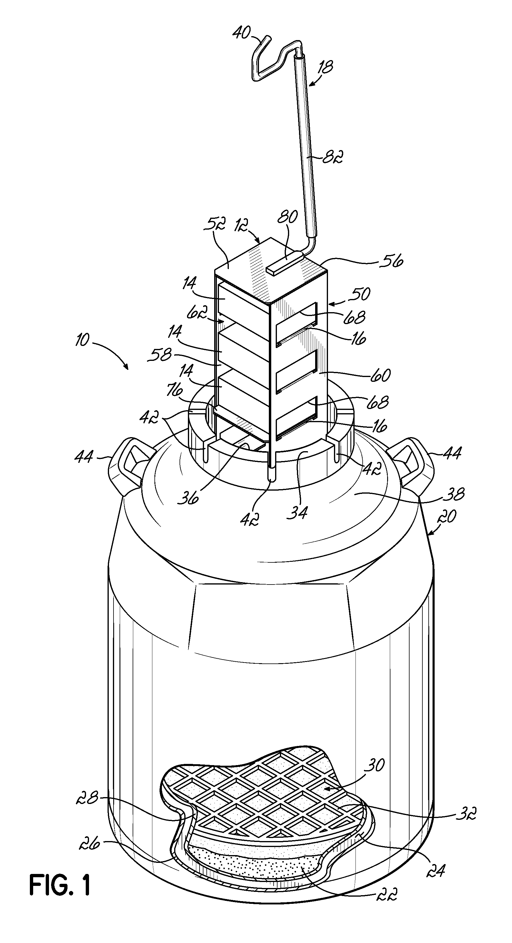 Vertical storage rack for cold storage units