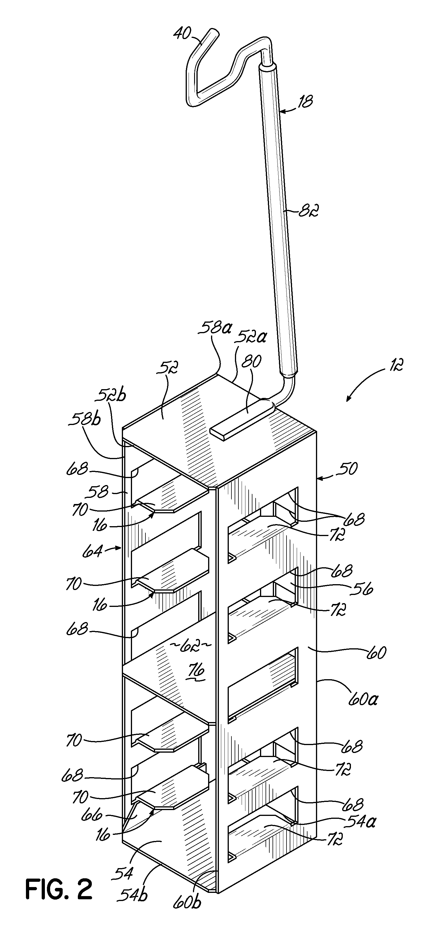 Vertical storage rack for cold storage units