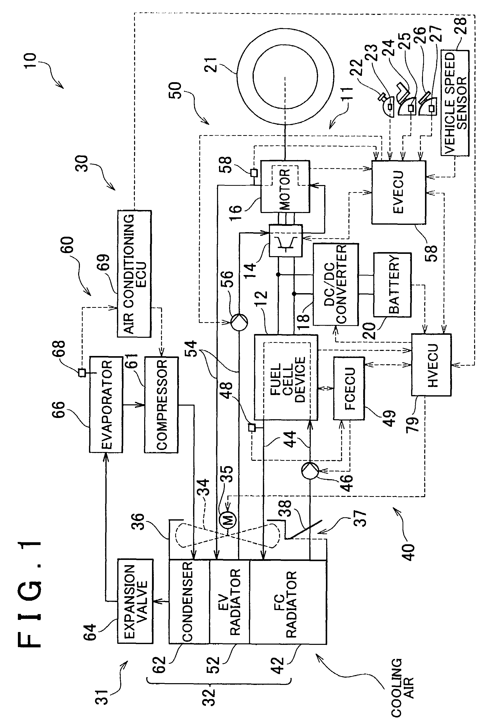 Heat exchange apparatus and hybrid vehicle including heat exchange apparatus