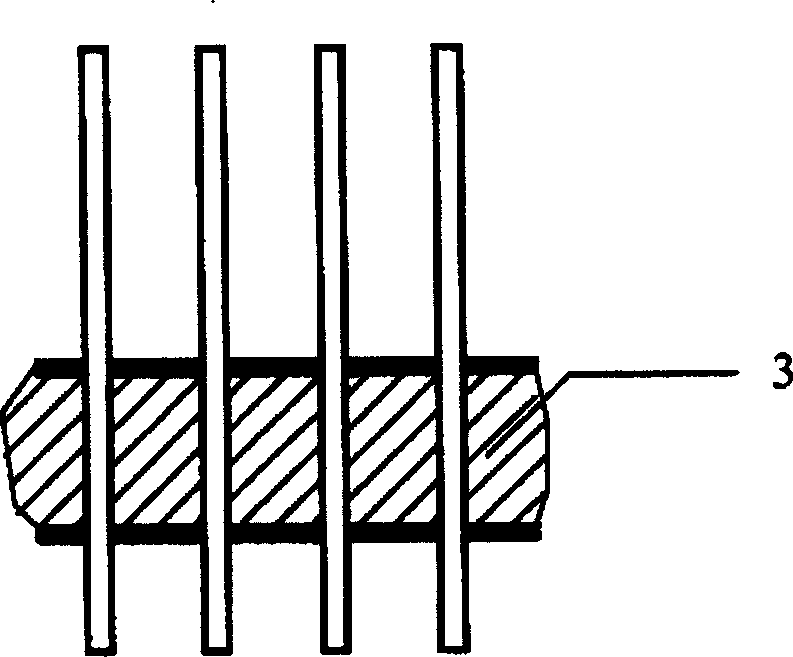 Multiple electrode array and manufacturing method