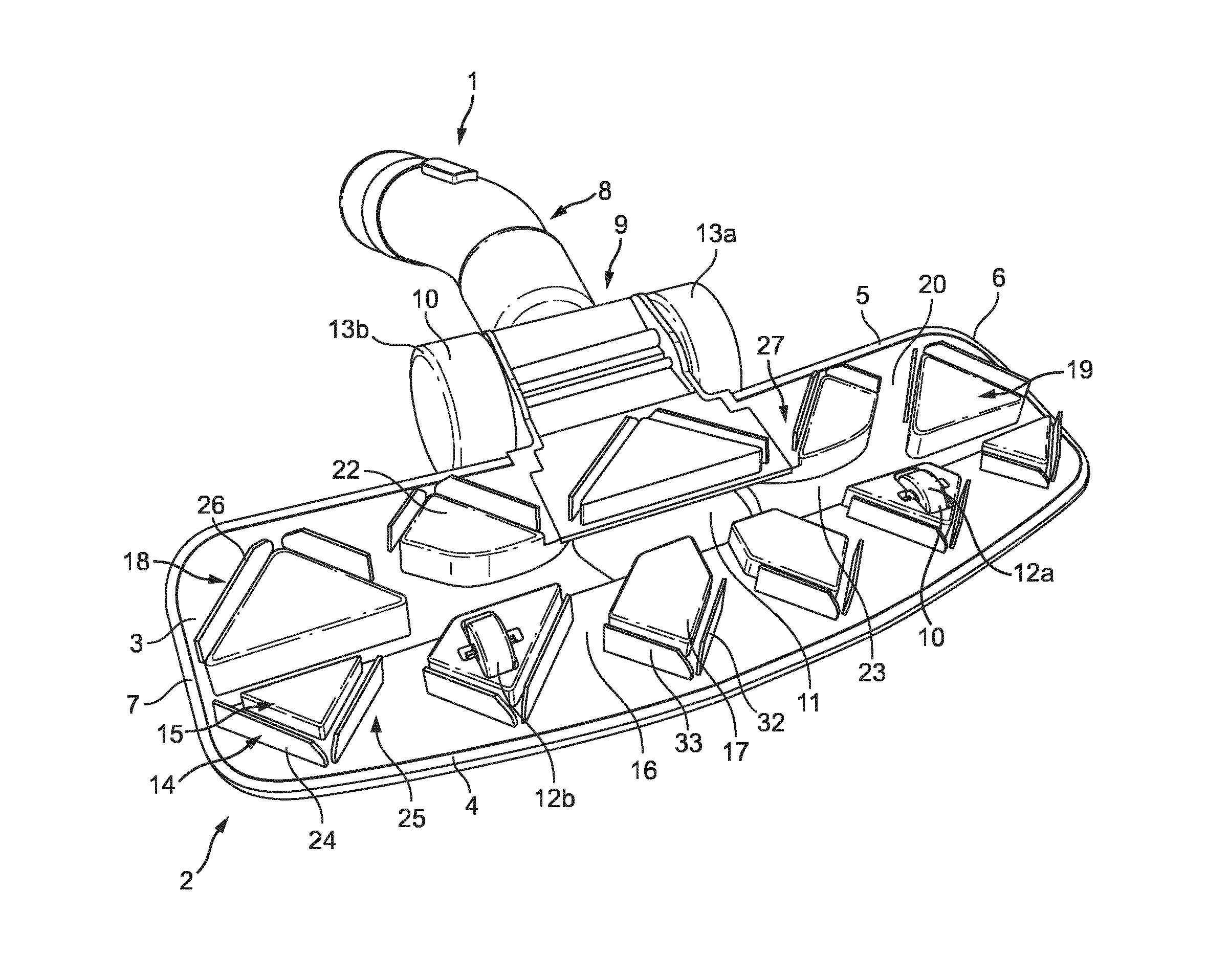 A nozzle for a vacuum cleaner