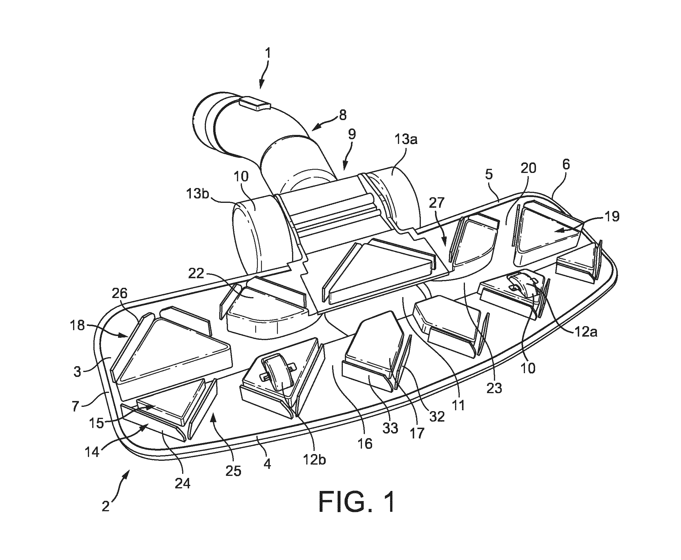 A nozzle for a vacuum cleaner