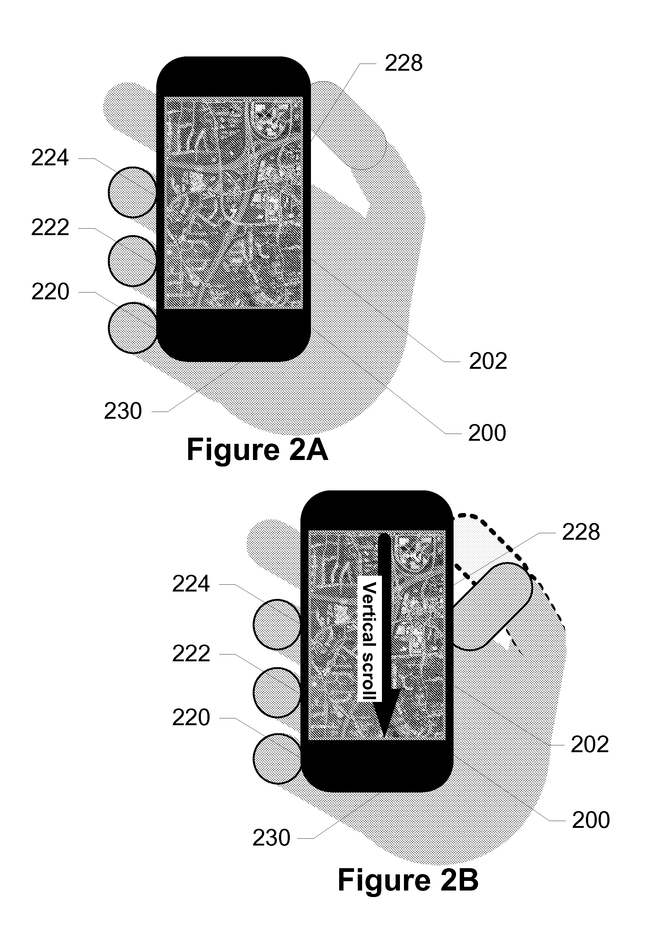 User Interface Control with Edge Finger and Motion Sensing