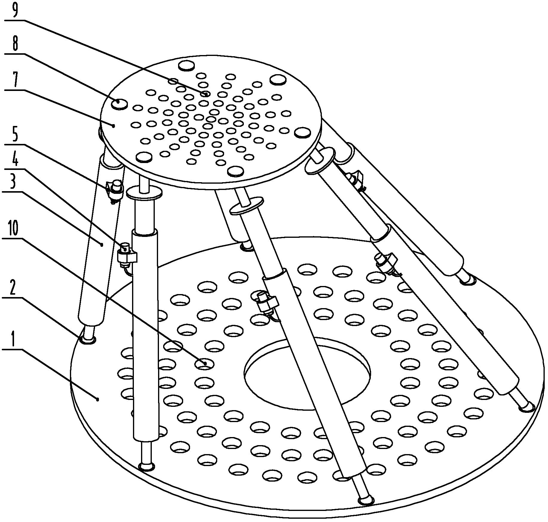 Spatial six-degree-of-freedom vibration measuring and damping vibration attenuating method