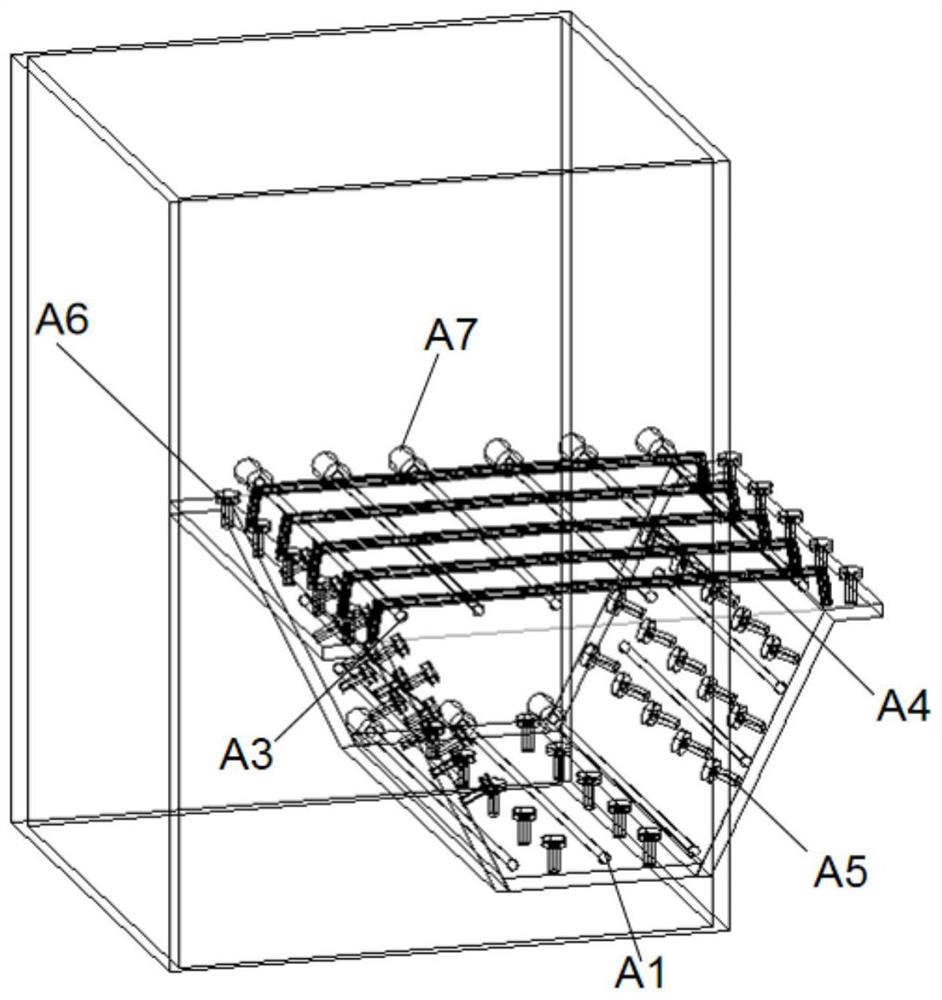 Formwork-erecting-free cast-in-situ inverted trapezoidal composite beam and construction method thereof