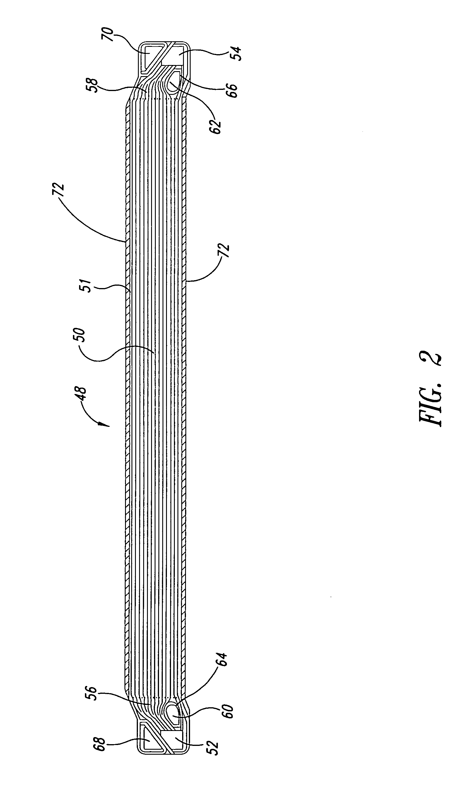 Electrochemical fuel cell stack having a plurality of integrated voltage reversal protection diodes