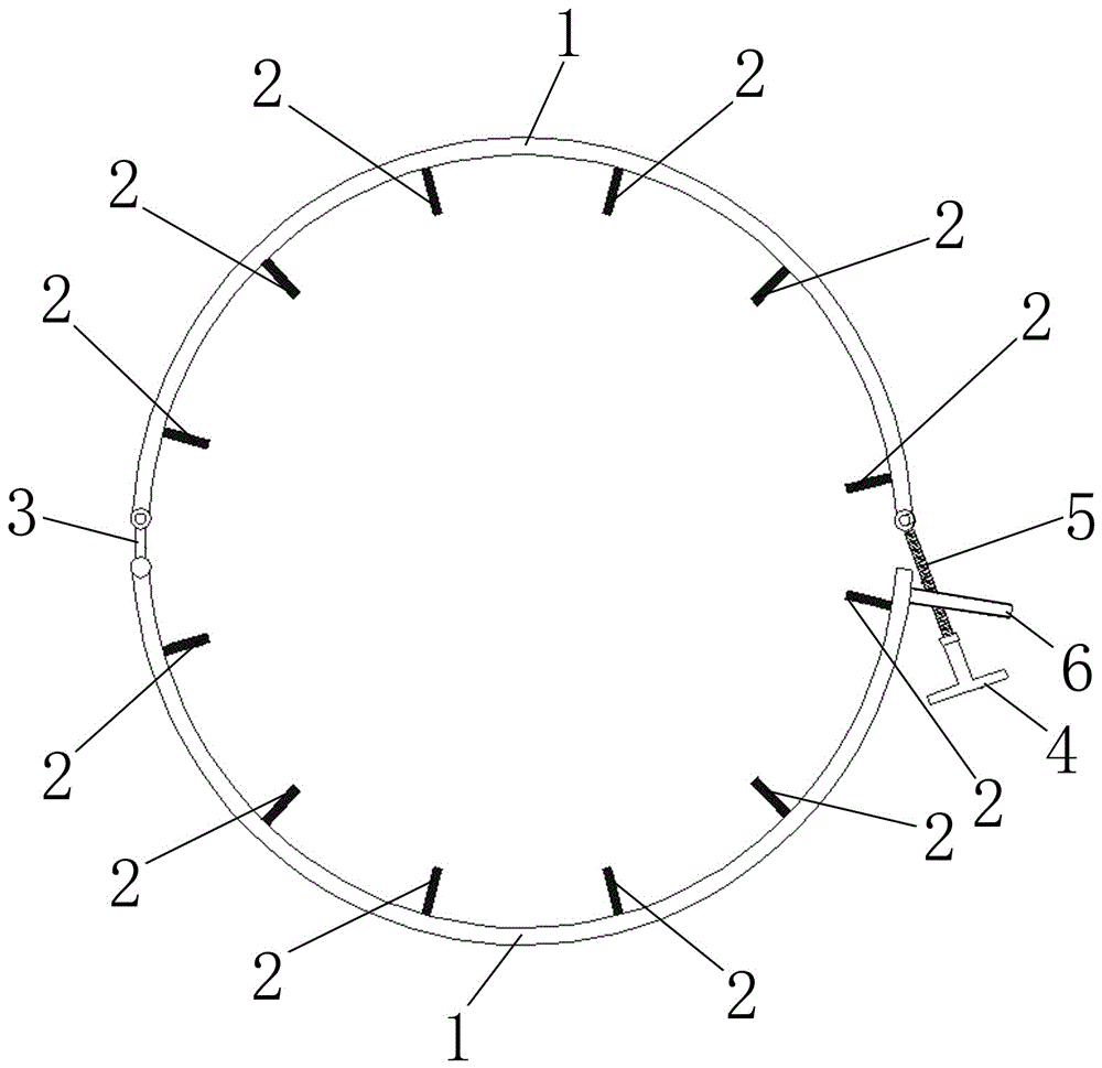 Butt joint construction method for self-made opening aligning device for large-diameter steel pipes