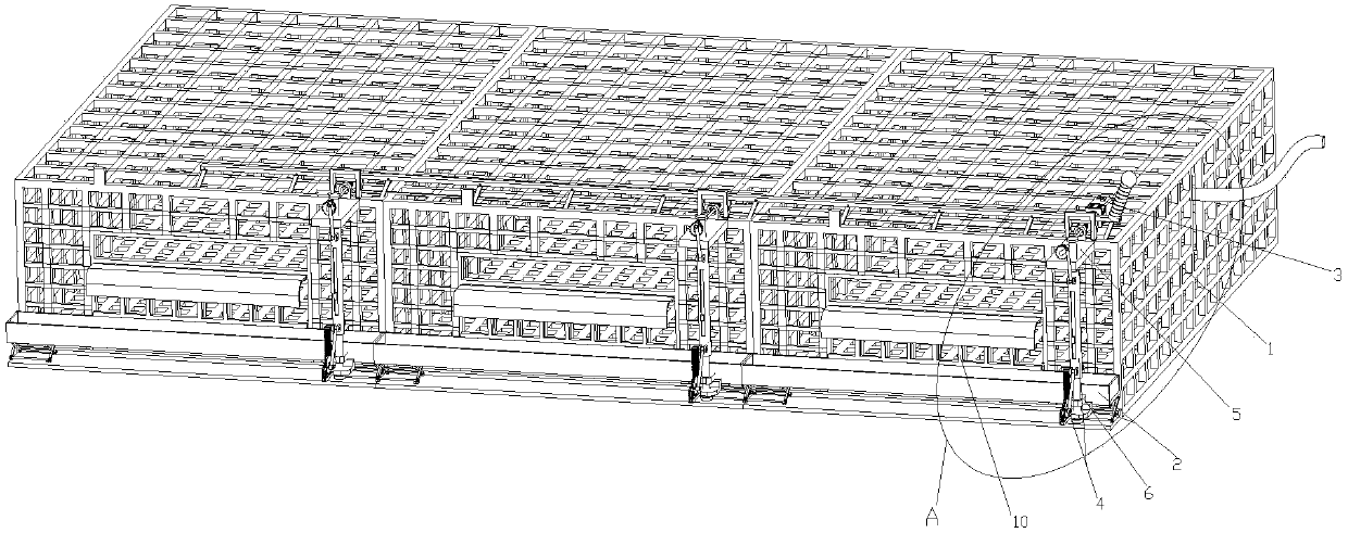 Large-size net breeding device applied to meat duck breeding