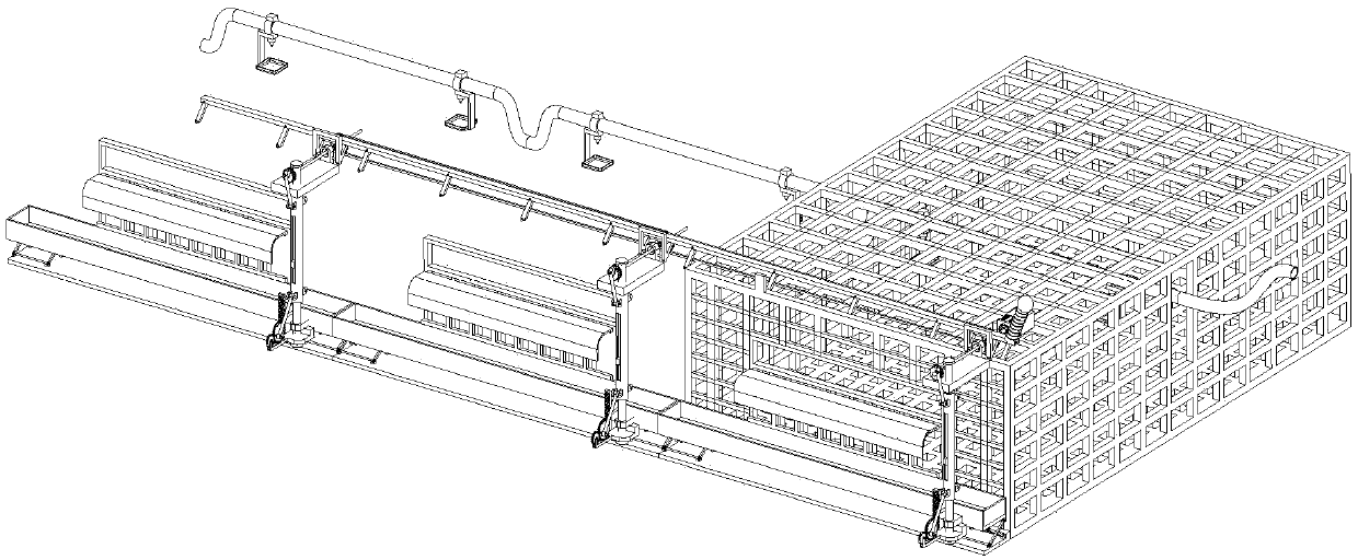 Large-size net breeding device applied to meat duck breeding