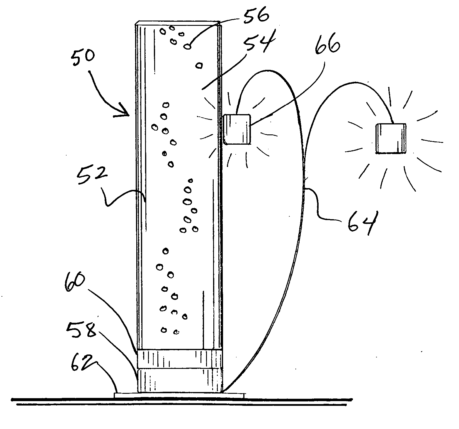 Apparatus for enhancing the aesthetic appearance of contained liquids