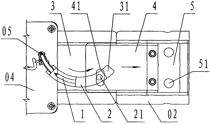 Explorator core loosing apparatus for arc sliding core