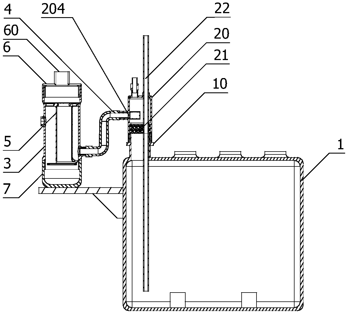 Oil-immersed transformer containing treating device