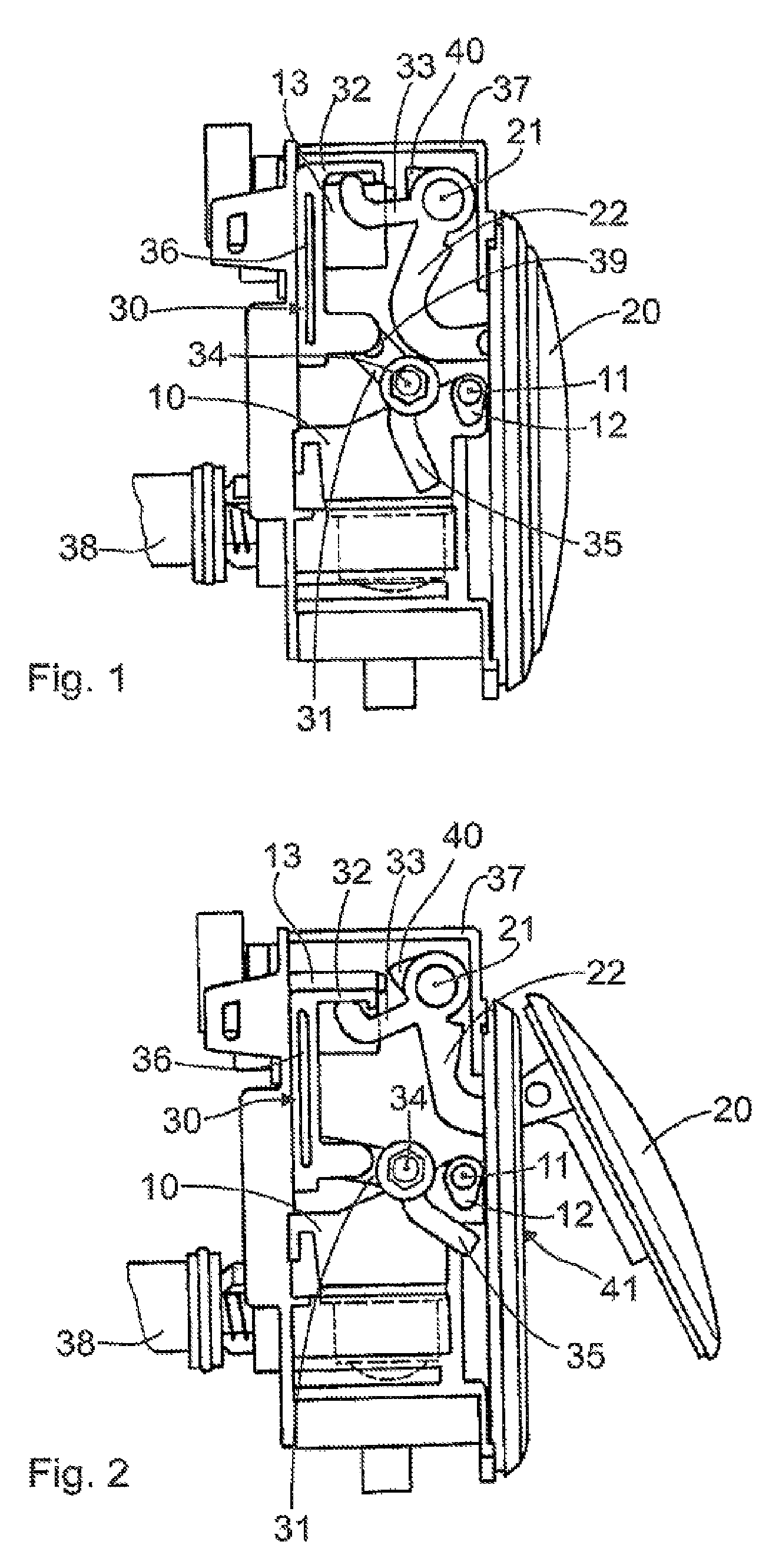 Device for a motor vehicle, comprising a rotatably mounted camera unit