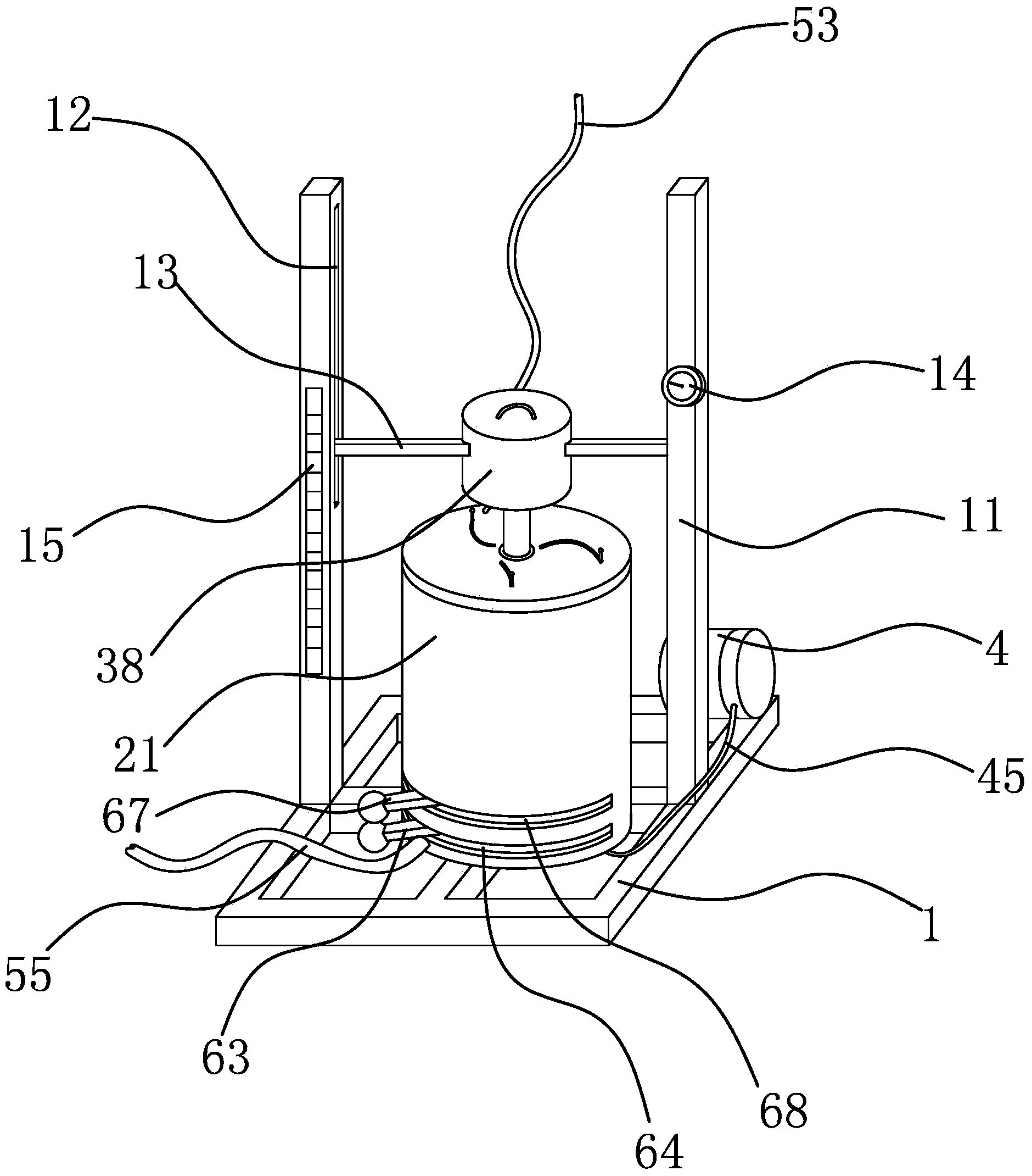 Device for detecting washing fastness of stockings