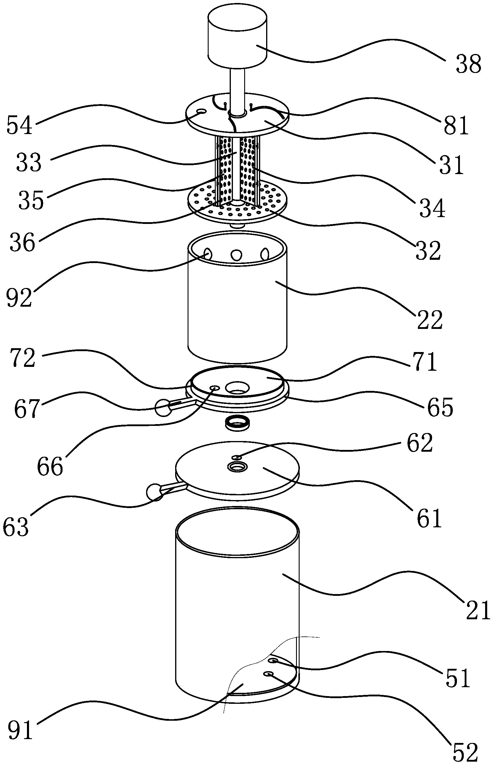 Device for detecting washing fastness of stockings