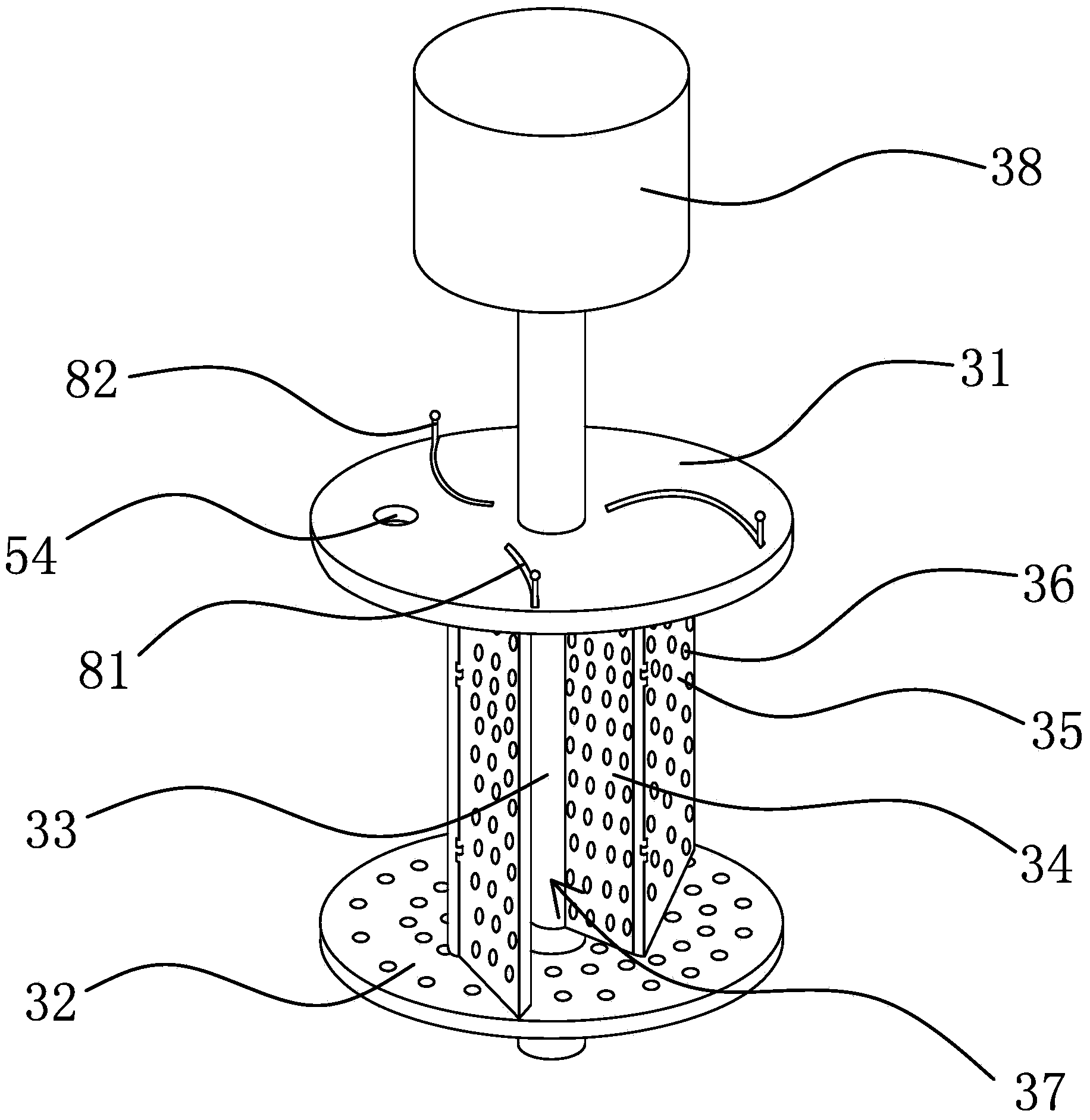 Device for detecting washing fastness of stockings