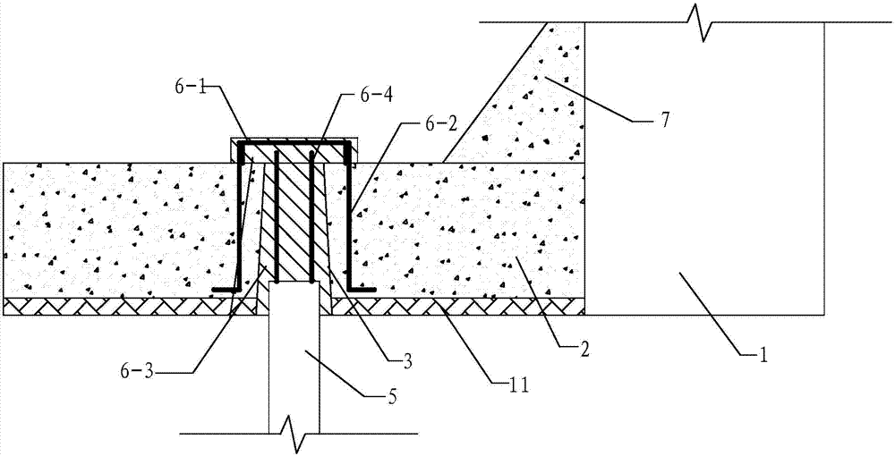 Anchor rod pile reinforcing bearing platform structure used for reinforcing deformed bridge pile and construction method thereof