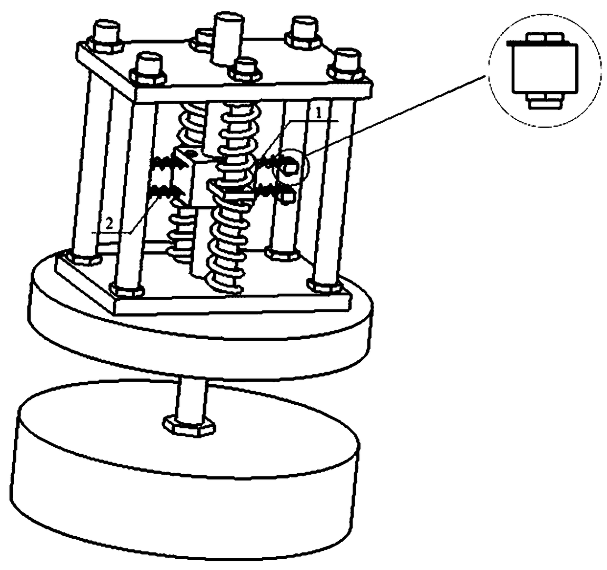 Float-type wave vibration generating device for magnetostriction slice