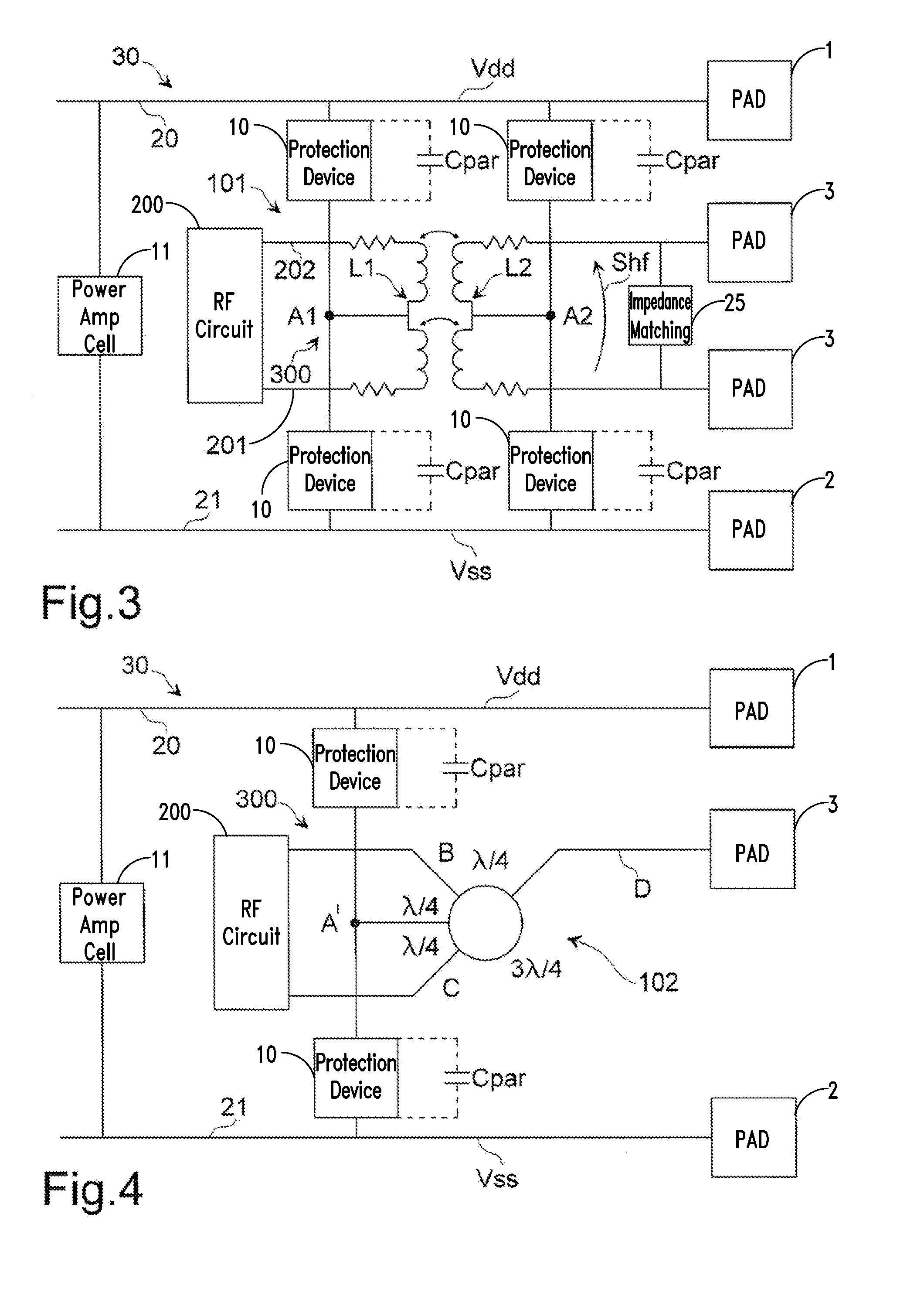 Protection apparatus against electrostatic discharges for an integrated circuit and related integrated circuit