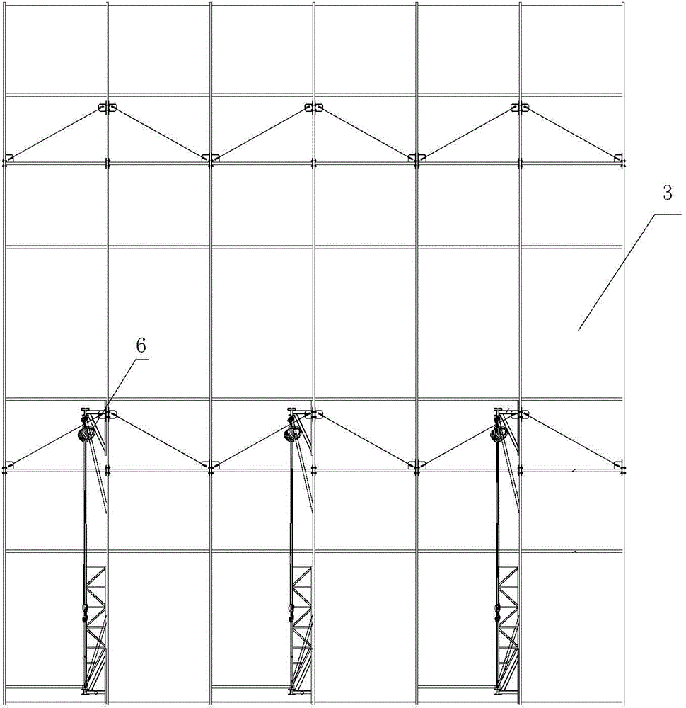 Protection construction platform for high-rise building