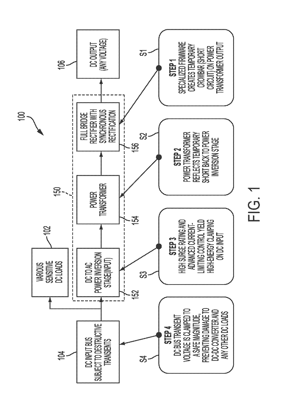 DC-DC converter input voltage high-energy transient clamping topology