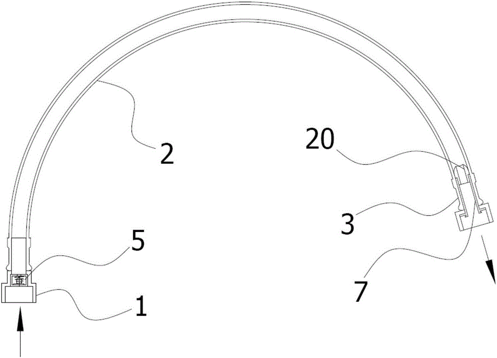 Self-plugging type water inlet hose and water inlet hose convenient to disassemble and assemble