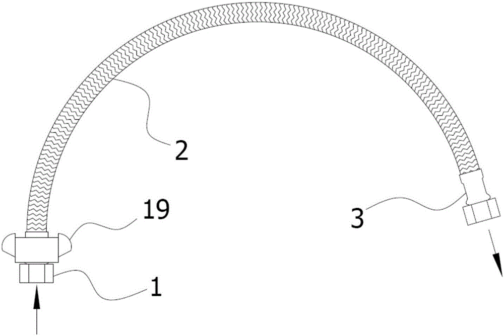 Self-plugging type water inlet hose and water inlet hose convenient to disassemble and assemble