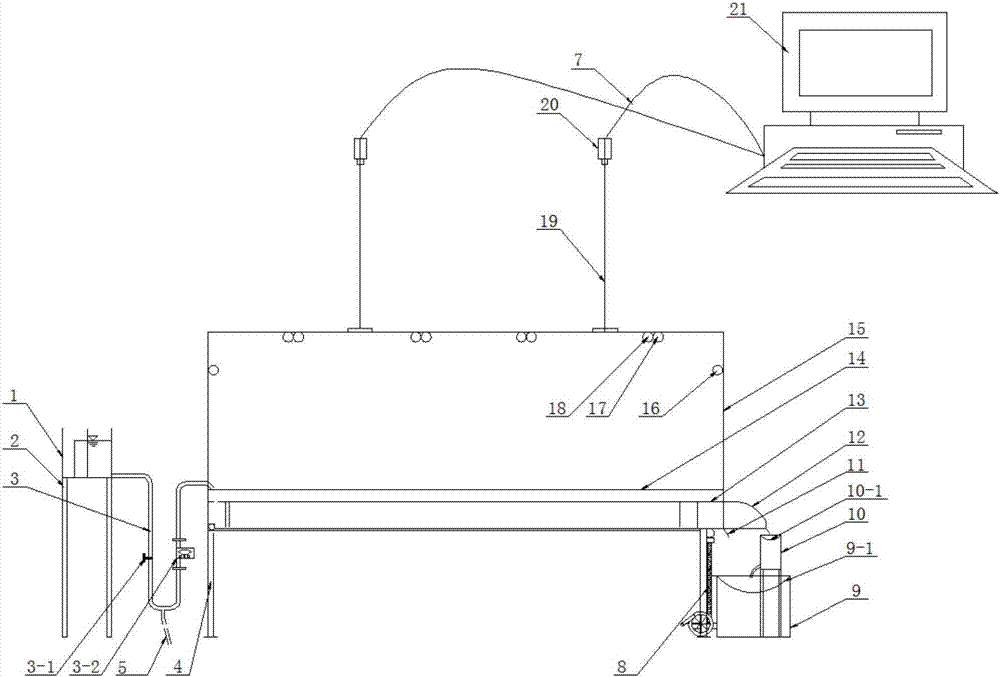 Experimental equipment for simulating water flow and sediment bed-forming process