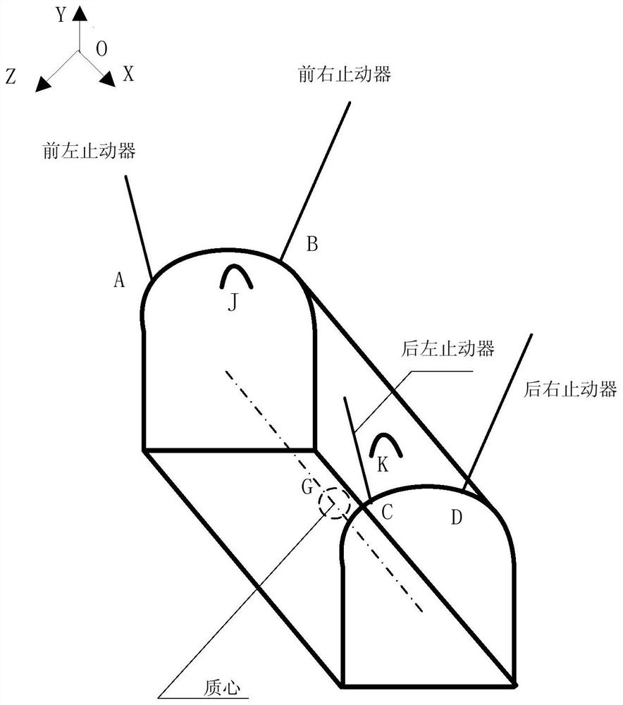 Plane symmetric aircraft hang-off load calculation and strength check method