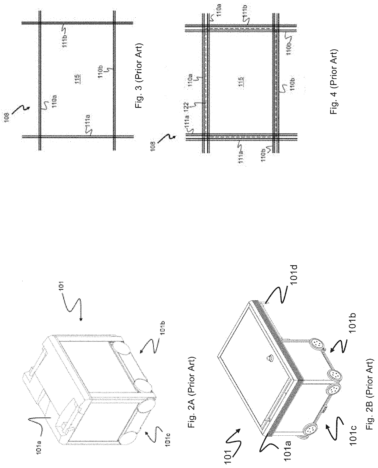 Transport of container handling vehicles between storage grids of different heights