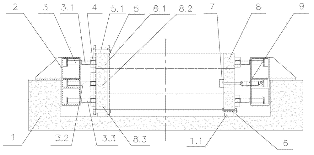 Sunk duct piece test platform