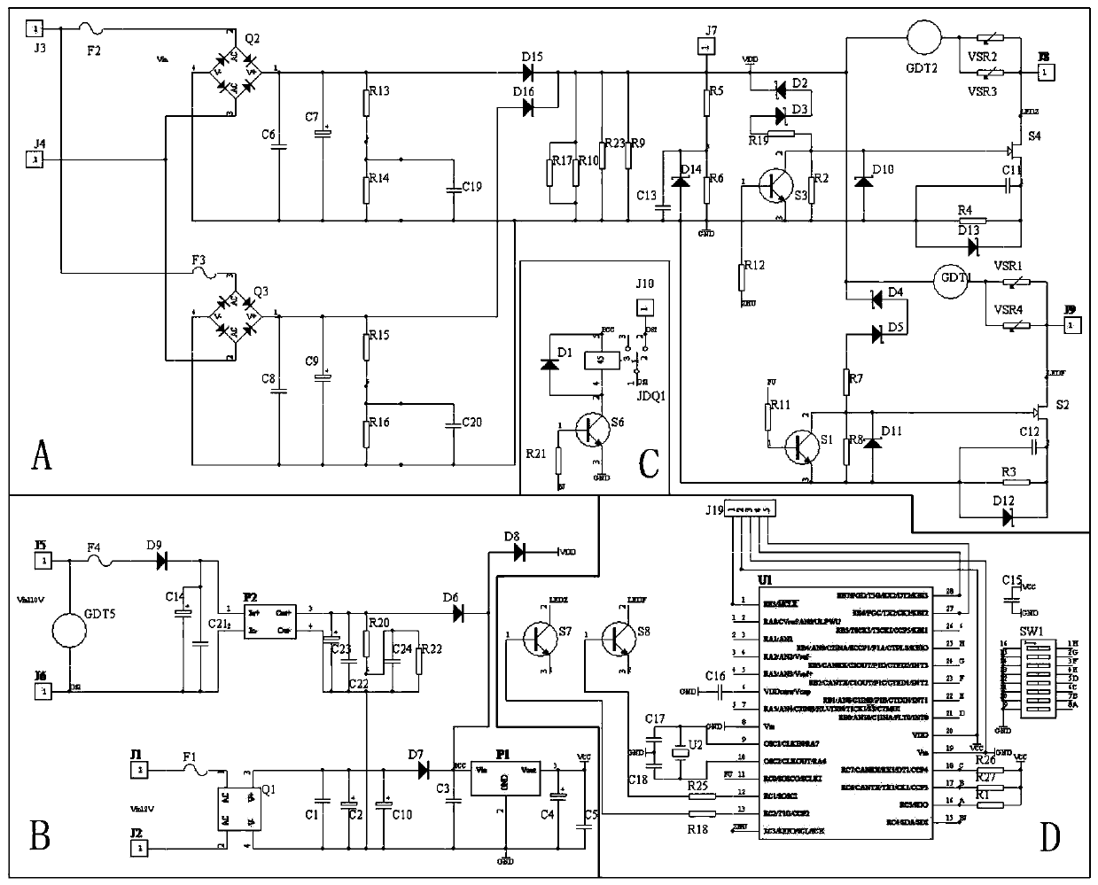 LED lighting system with cold filament monitoring function