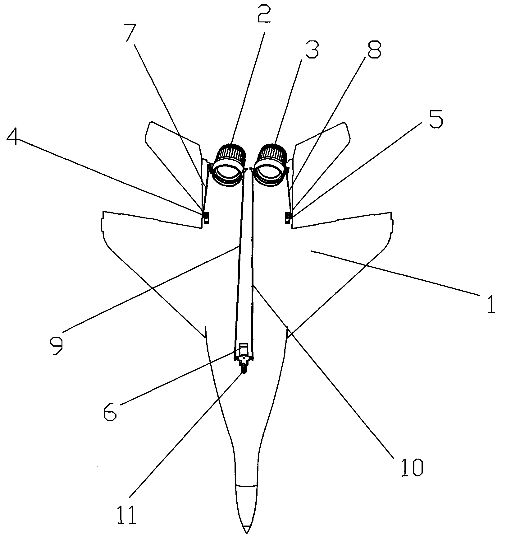 Vectoring nozzle model jet aircraft